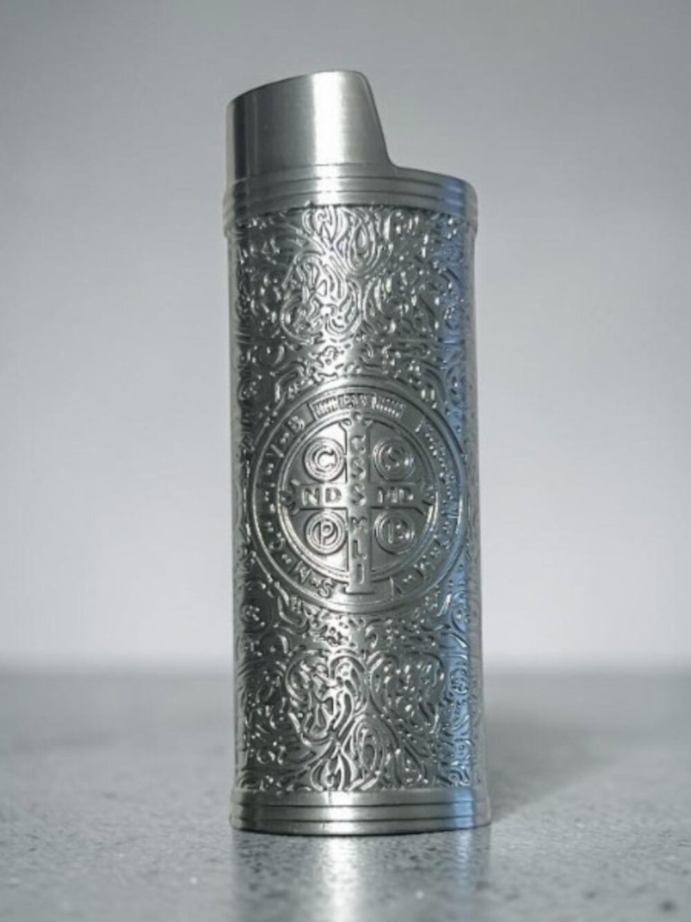 Dark Silver Constantine Metal Shell Cover Holder fits BIC standard J6